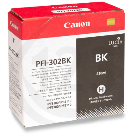 Canon PFI-302BK Black (2216B001, PFI302BK) — Cartus de