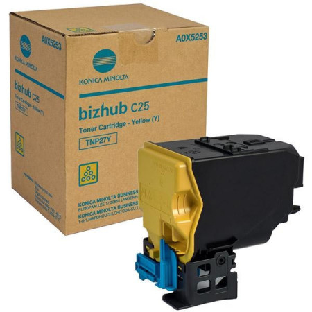 Konica Minolta TNP27Y Yellow (A0X5253, TNP-27Y) — Cartus de