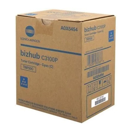 Konica Minolta TNP50C Cyan (A0X5454, TNP-50C) — Cartus de