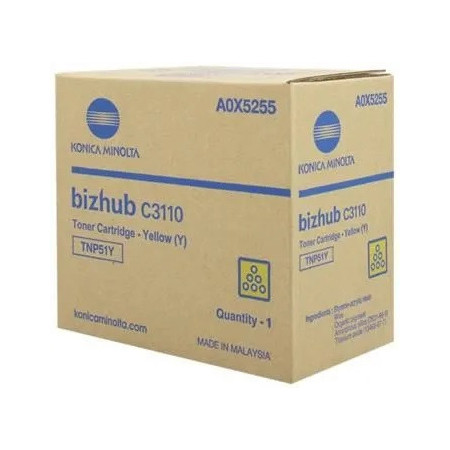 Konica Minolta TNP51Y Yellow (A0X5255, TNP-51Y) — Cartus de