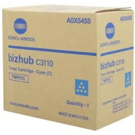 Konica Minolta TNP51C Cyan (A0X5455, TNP-51C) — Cartus de
