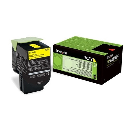 Lexmark 702XY (70C2XY0) Yellow Return Program — Cartus de