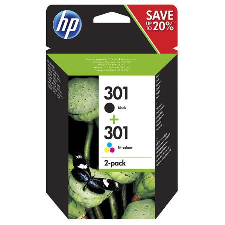 HP 301 Black & Color (N9J72AE) — Pachet cartuse de cerneala