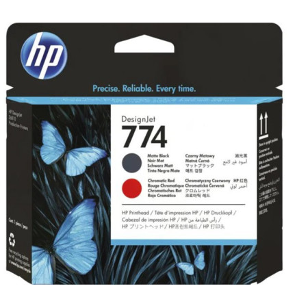 HP 774 Matte Black & Chromatic Red Printhead (P2V97A) — Cap