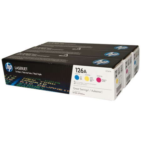 HP 126A Cyan/ Magenta/ Yellow (CF341A, CMY) — Pachet