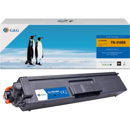 Brother TN 910 Black (TN-910BK, TN910BK) — Toner Premium G&G