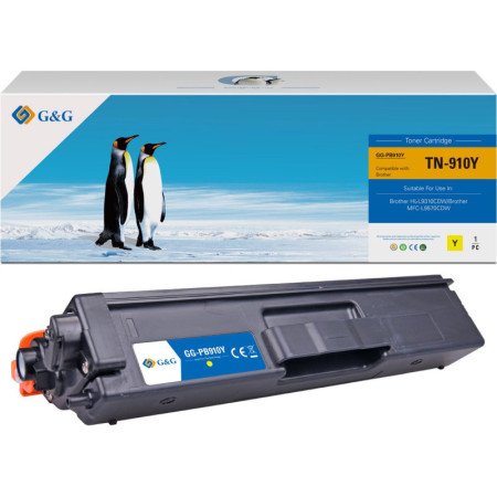 Brother TN 910 Yellow (TN-910Y, TN910Y) — Toner Premium G&G