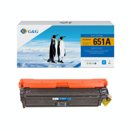 HP 651A Cyan (CE341A) — Toner Premium G&G