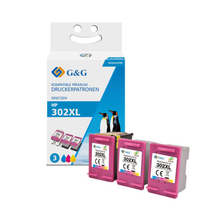 HP 302XL Color (F6U67AE) — Cartus Premium G&G