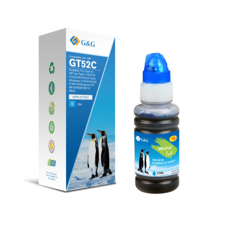 HP GT52 Cyan (M0H54AE, HPGT52C) — Flacon cerneala Premium