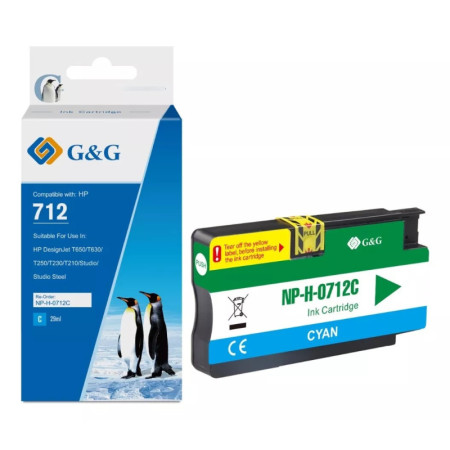 HP 712 Cyan (3ED67A) — Cartus Premium G&G