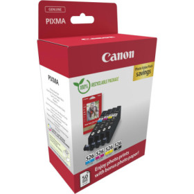 Canon CLI-526 KCMY +50 Photo (4540B019AA, CLI526KCMY)