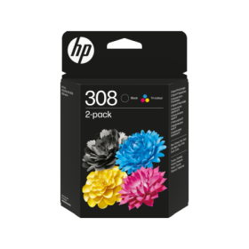 HP 308 Black and Tricolor (6L6S6UE) — Pachet cartuse de