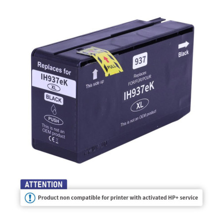 HP 937e EvoMore Black (4S6W9NE) — Cartus compatibil