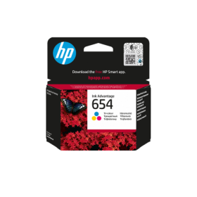 HP 654 Tri-color (7FP38UE) — Cartus de Cerneala
