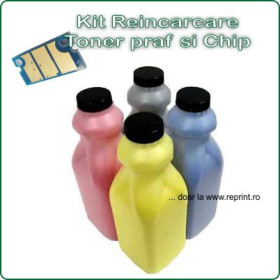 Kit de reincarcare (toner si chip) Konica Minolta TNP80K Black (AAJW152, TNP-80K) - 13K/250gr
