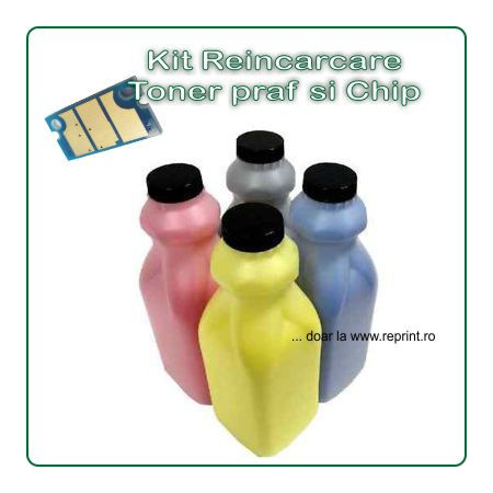 Kit de reincarcare (toner si chip) Konica Minolta TNP80Y Yellow (AAJW252, TNP-80Y) - 9K/160gr