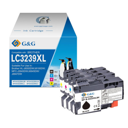Pachet cartuse premium G&G Brother LC 3239XL (LC-3239XL, LC3239XL)