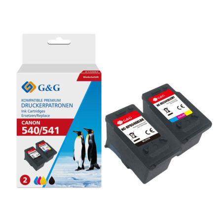 Pachet cartuse premium G&G Canon PG-540XL / CL-541XL