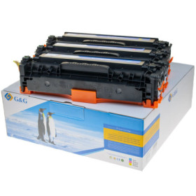 Pachet tonere premium G&G HP 304A Cyan/ Magenta/ Yellow (CF372AM, CMY)
