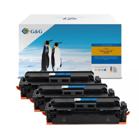 Pachet tonere premium G&G HP 410X Cyan/ Magenta/ Yellow (CF252XM, CMY)