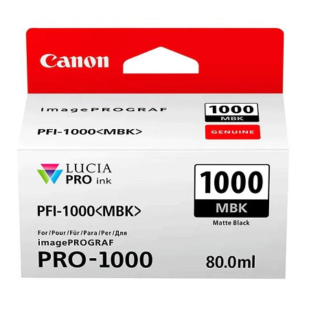 Canon PFI-1000MBK Matte Black (0545C001, PFI1000MBK) — Cartus de cerneala