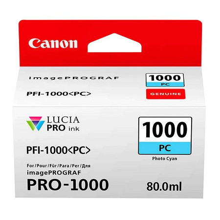 Canon PFI-1000PC Photo Cyan (0550C001, PFI1000PC) — Cartus de cerneala