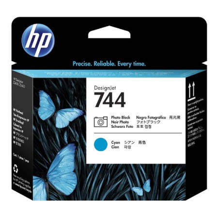 HP 744 Photo Black & Cyan (F9J86A) — Cap de printare