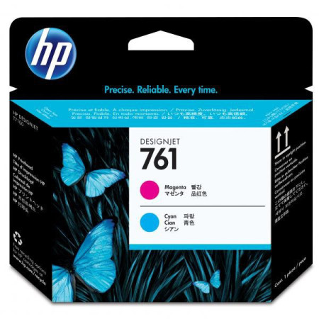 HP 761 Magenta & Cyan (CH646A) — Cap de printare