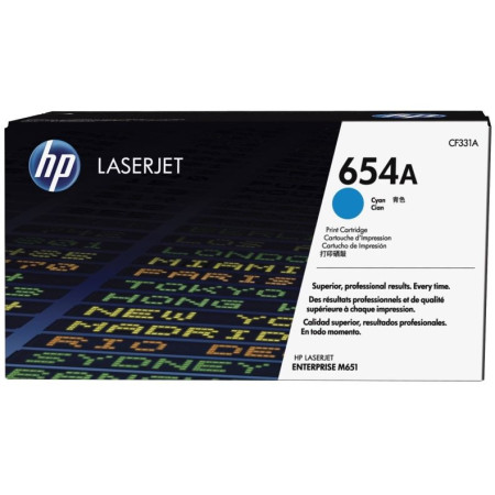 HP 654A Cyan (CF331A) — Cartus de toner