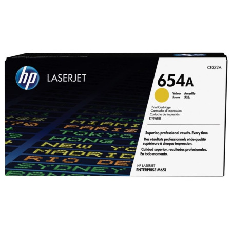 HP 654A Yellow (CF332A) — Cartus de toner