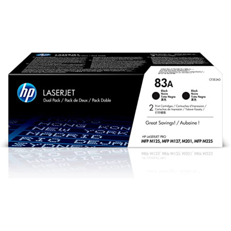 HP 83A Black Dual Pack (CF283AD) — Cartus de toner
