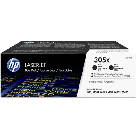 HP 305X Black Dual Pack (CE410XD) — Cartus de toner