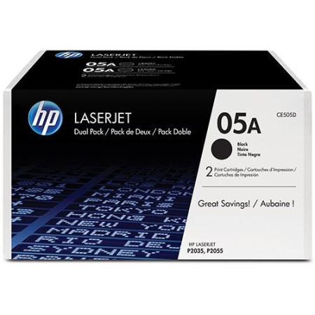 HP 05A Black Dual Pack (CE505A) — Cartus de toner