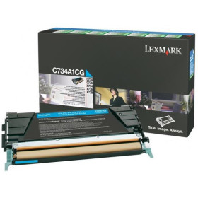 Lexmark C734A1CG Cyan Return Program — Cartus de toner