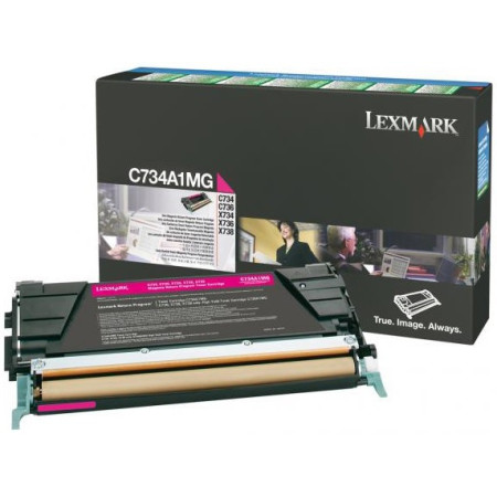 Lexmark C734A1MG Magenta Return Program — Cartus de toner