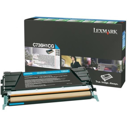 Lexmark C736H1CG Cyan Return Program — Cartus de toner