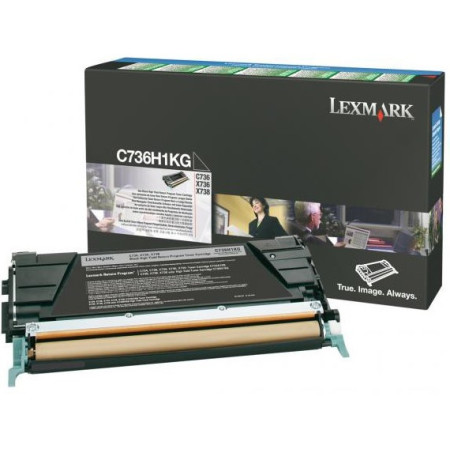 Lexmark C736H1KG Black Return Program — Cartus de toner