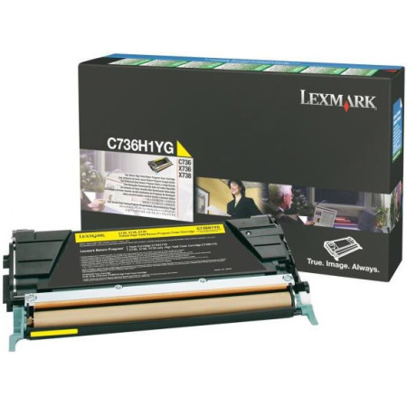 Lexmark C736H1YG Yellow Return Program — Cartus de toner