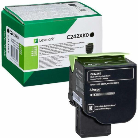 Lexmark C242XK0 Black Return Program — Cartus de toner