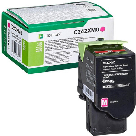 Lexmark C242XM0 Magenta Return Program — Cartus de toner