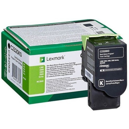 Lexmark C2320K0 Black Return Program — Cartus de toner