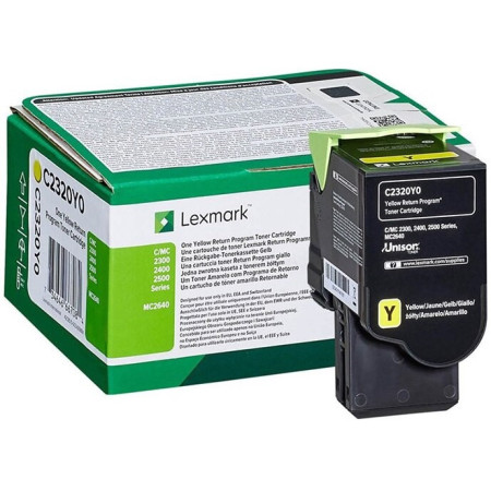 Lexmark C2320Y0 Yellow Return Program — Cartus de toner