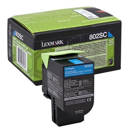 Lexmark 802SC (80C2SC0) Cyan Return Program — Cartus de