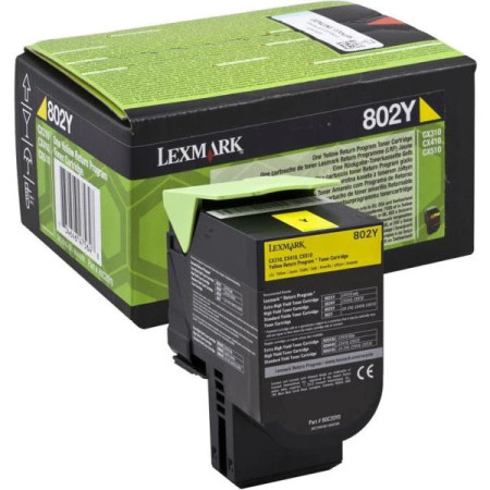 Lexmark 802Y (80C20Y0) Yellow Return Program — Cartus de