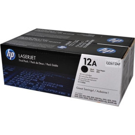Cartus de toner HP 12A Black Dual Pack (Q2612AD, HP12A)