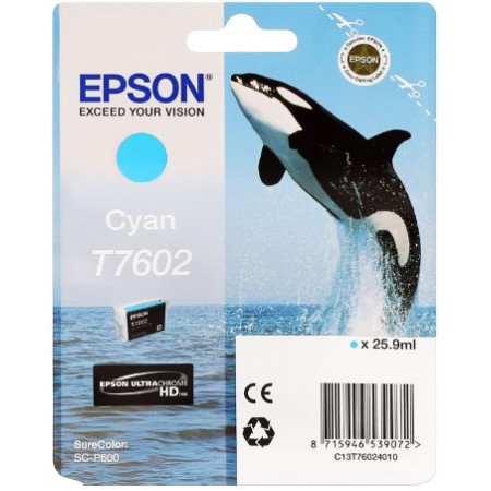 Epson T7602 Cyan (C13T760240) — Cartus de cerneala