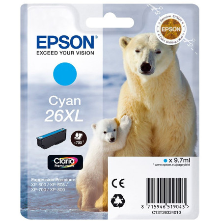 Epson 26XL Cyan (C13T26324012) — Cartus de cerneala